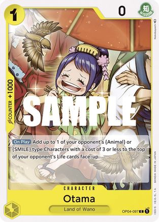 Otama (OP04-097) - Kingdoms of Intrigue - Premium One Piece Single from Bandai - Just $0.08! Shop now at Game Crave Tournament Store