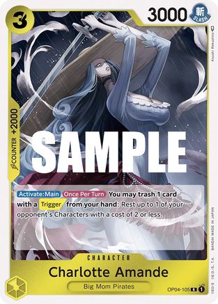 Charlotte Amande (OP04-105) - Kingdoms of Intrigue Foil - Premium One Piece Single from Bandai - Just $0.08! Shop now at Game Crave Tournament Store