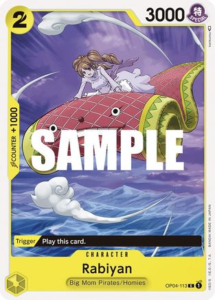Rabiyan (OP04-113) - Kingdoms of Intrigue - Premium One Piece Single from Bandai - Just $0.25! Shop now at Game Crave Tournament Store