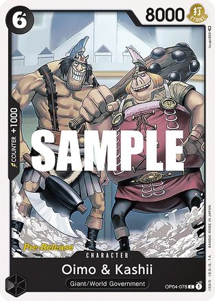 Oimo & Kashii (OP04-078) - Kingdoms of Intrigue Pre-Release Cards - Premium One Piece Single from Bandai - Just $0.09! Shop now at Game Crave Tournament Store