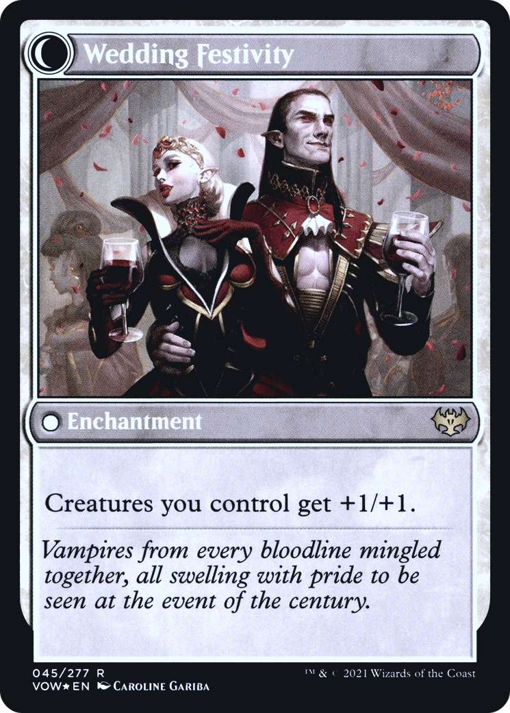Wedding Announcement // Wedding Festivity (PVOW-45S) - Innistrad: Crimson Vow Promos: (Double Faced Transform) Foil - Premium MTG Single from Wizards of the Coast - Just $0.52! Shop now at Game Crave Tournament Store