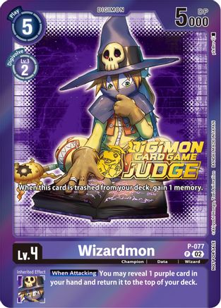 Wizardmon - P-077 (Judge Pack 4) (P-077) - Digimon Promotion Cards Foil - Premium Digimon Single from Bandai - Just $1.95! Shop now at Game Crave Tournament Store