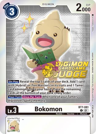 Bokomon - BT7-081 (Judge Pack 4) (BT7-081) - Next Adventure Foil - Premium Digimon Single from Bandai - Just $0.31! Shop now at Game Crave Tournament Store