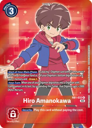 Hiro Amanokawa (Resurgence Booster Box Promotion Pack) (RB1-032) - Resurgence Booster Foil - Premium Digimon Single from Bandai - Just $10.07! Shop now at Game Crave Tournament Store