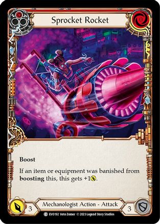 Sprocket Rocket (Red) (EVO192) - Bright Lights Rainbow Foil - Premium Flesh And Blood Single from Legend Story Studios - Just $0.08! Shop now at Game Crave Tournament Store