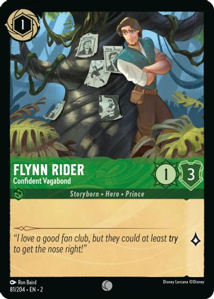 Flynn Rider - Confident Vagabond (81/204) - Rise of the Floodborn - Premium Lorcana Single from Disney - Just $0.08! Shop now at Game Crave Tournament Store