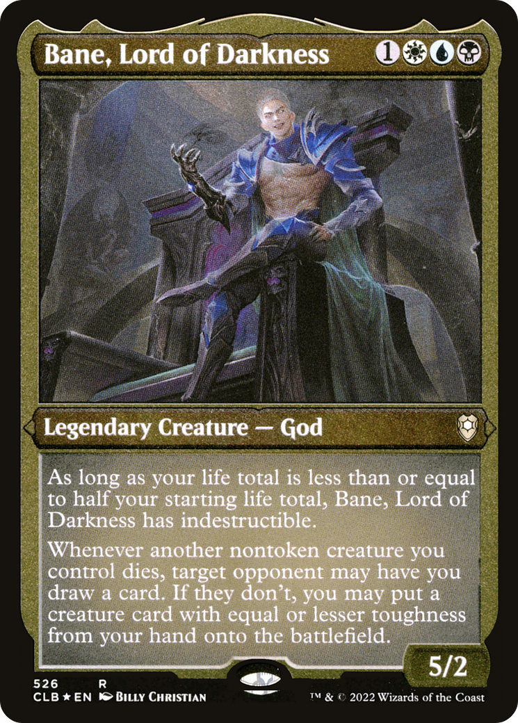 Bane, Lord of Darkness (CLB-526) - Commander Legends: Battle for Baldur's Gate Etched Foil - Premium MTG Single from Wizards of the Coast - Just $0.08! Shop now at Game Crave Tournament Store