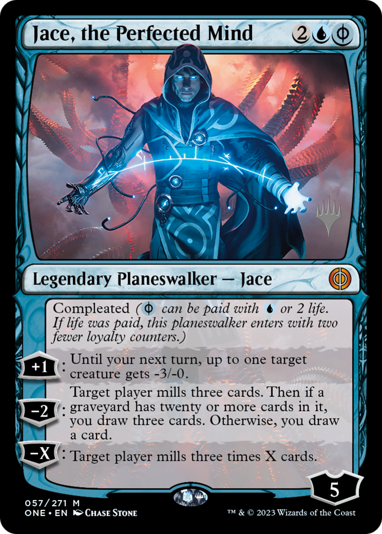 Jace, the Perfected Mind (PONE-57P) - Phyrexia: All Will Be One Promos - Premium MTG Single from Wizards of the Coast - Just $2.03! Shop now at Game Crave Tournament Store