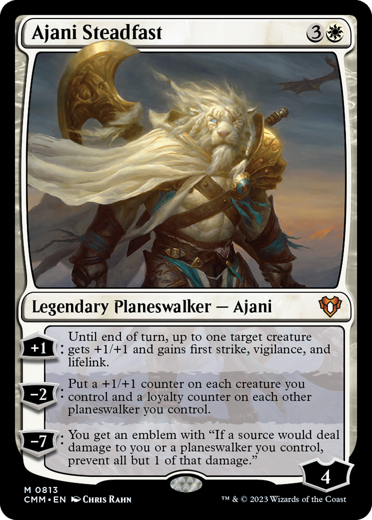 Ajani Steadfast (CMM-813) - Commander Masters - Premium MTG Single from Wizards of the Coast - Just $0.33! Shop now at Game Crave Tournament Store