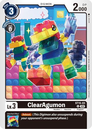 ClearAgumon (ST15-03) - Starter Deck 15: Dragon of Courage - Premium Digimon Single from Bandai - Just $0.25! Shop now at Game Crave Tournament Store