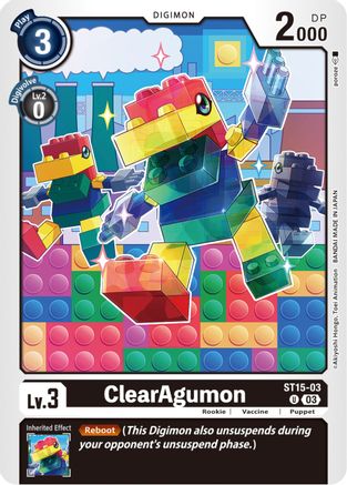 ClearAgumon (ST15-03) - Starter Deck 15: Dragon of Courage - Premium Digimon Single from Bandai - Just $0.08! Shop now at Game Crave Tournament Store