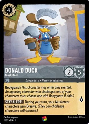 Donald Duck - Musketeer (13) - Disney Lorcana Promo Cards - Premium Lorcana Single from Disney - Just $14.39! Shop now at Game Crave Tournament Store