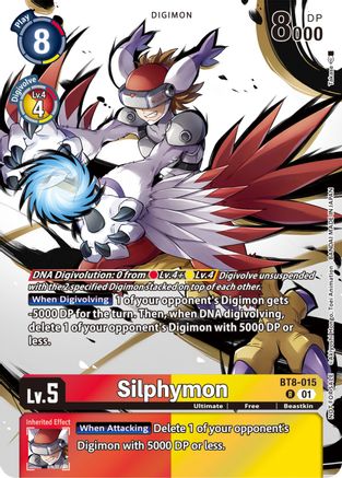 Silphymon (Tamer Party Pack -The Beginning-) (BT8-015) - New Awakening Foil - Premium Digimon Single from Bandai - Just $0.85! Shop now at Game Crave Tournament Store