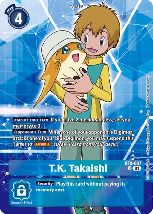 T.K. Takaishi (Tamer Party Pack -The Beginning-) (BT8-087) - New Awakening Foil - Premium Digimon Single from Bandai - Just $0.43! Shop now at Game Crave Tournament Store