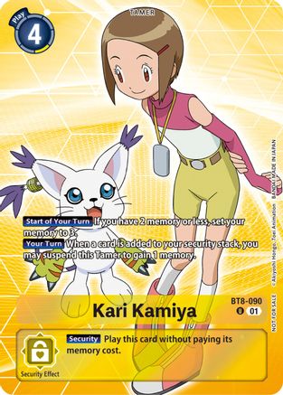 Kari Kamiya (Tamer Party Pack -The Beginning-) (BT8-090) - New Awakening Foil - Premium Digimon Single from Bandai - Just $1.90! Shop now at Game Crave Tournament Store