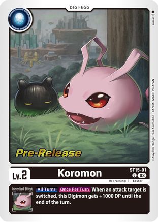 Koromon (ST15-01) - Starter Deck 15: Dragon of Courage Pre-Release Cards Foil - Premium Digimon Single from Bandai - Just $0.10! Shop now at Game Crave Tournament Store
