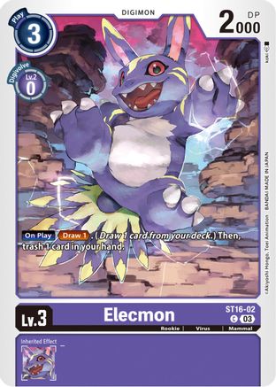 Elecmon (ST16-02) - Starter Deck 16: Wolf of Friendship - Premium Digimon Single from Bandai - Just $0.25! Shop now at Game Crave Tournament Store