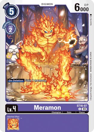 Meramon (ST16-07) - Starter Deck 16: Wolf of Friendship - Premium Digimon Single from Bandai - Just $0.25! Shop now at Game Crave Tournament Store
