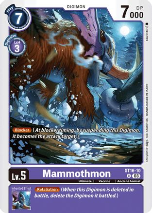 Mammothmon (ST16-10) - Starter Deck 16: Wolf of Friendship - Premium Digimon Single from Bandai - Just $0.25! Shop now at Game Crave Tournament Store