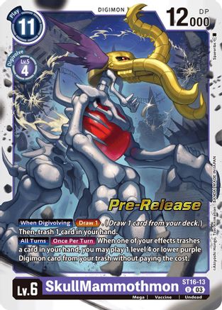SkullMammothmon (ST16-13) - Starter Deck 16: Wolf of Friendship Pre-Release Cards Foil - Premium Digimon Single from Bandai - Just $0.09! Shop now at Game Crave Tournament Store