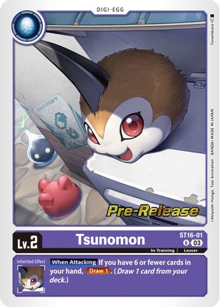 Tsunomon (ST16-01) - Starter Deck 16: Wolf of Friendship Pre-Release Cards Foil - Premium Digimon Single from Bandai - Just $0.08! Shop now at Game Crave Tournament Store