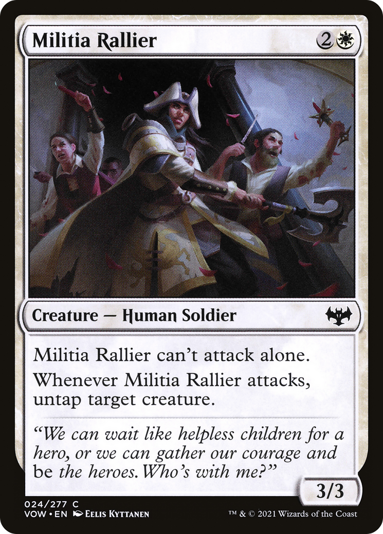 Militia Rallier (VOW-024) - Innistrad: Crimson Vow Foil - Premium MTG Single from Wizards of the Coast - Just $0.08! Shop now at Game Crave Tournament Store