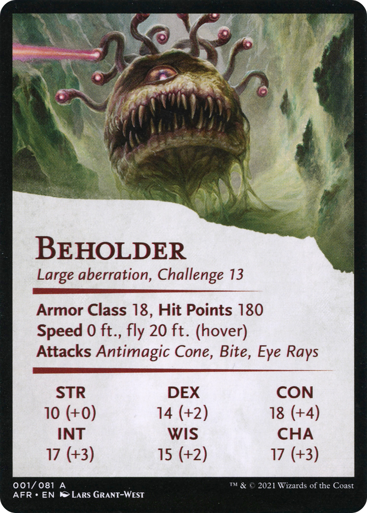 Baleful Beholder // Beholder (AAFR-001) - Adventures in the Forgotten Realms Art Series (Borderless) Foil - Premium MTG Single from Wizards of the Coast - Just $0! Shop now at Game Crave Tournament Store