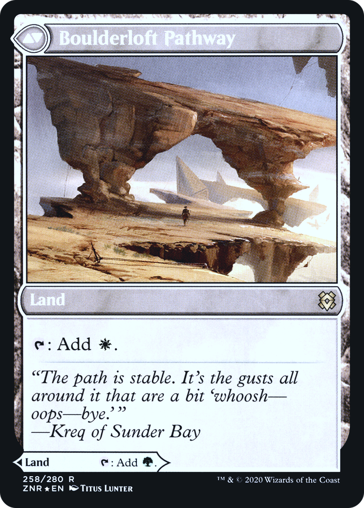 Branchloft Pathway // Boulderloft Pathway (PZNR-258S) - Zendikar Rising Promos Foil - Premium MTG Single from Wizards of the Coast - Just $0.95! Shop now at Game Crave Tournament Store