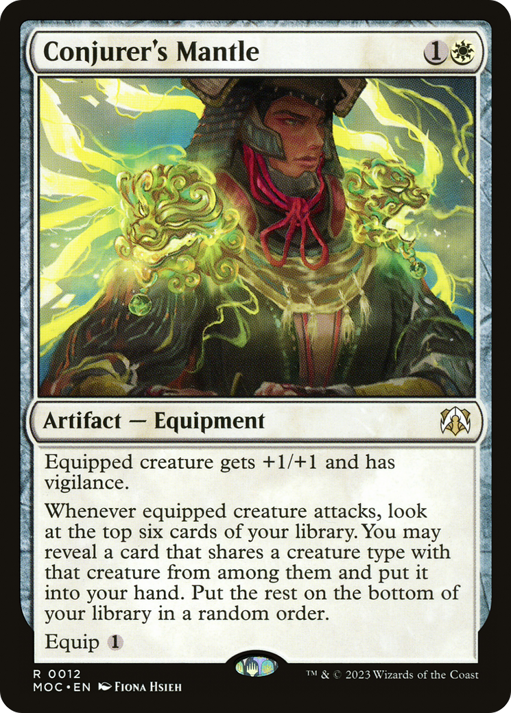 Conjurer's Mantle (MOC-012) - March of the Machine Commander - Premium MTG Single from Wizards of the Coast - Just $0.24! Shop now at Game Crave Tournament Store