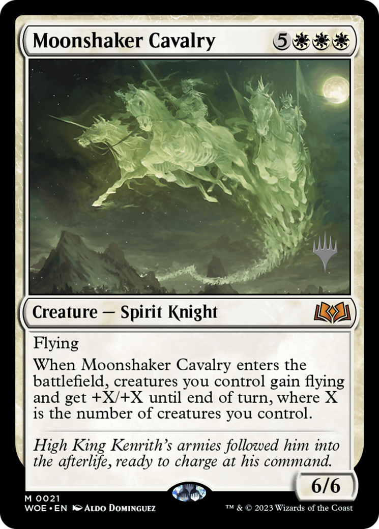 Moonshaker Cavalry (PWOE-21P) - Wilds of Eldraine Promos - Premium MTG Single from Wizards of the Coast - Just $8.38! Shop now at Game Crave Tournament Store