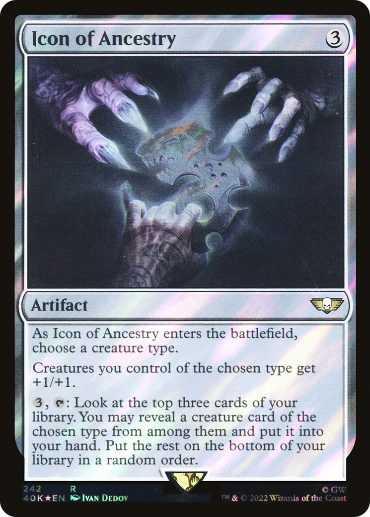 Icon of Ancestry (40K-242★) - Warhammer 40,000 Commander Foil - Premium MTG Single from Wizards of the Coast - Just $0.52! Shop now at Game Crave Tournament Store