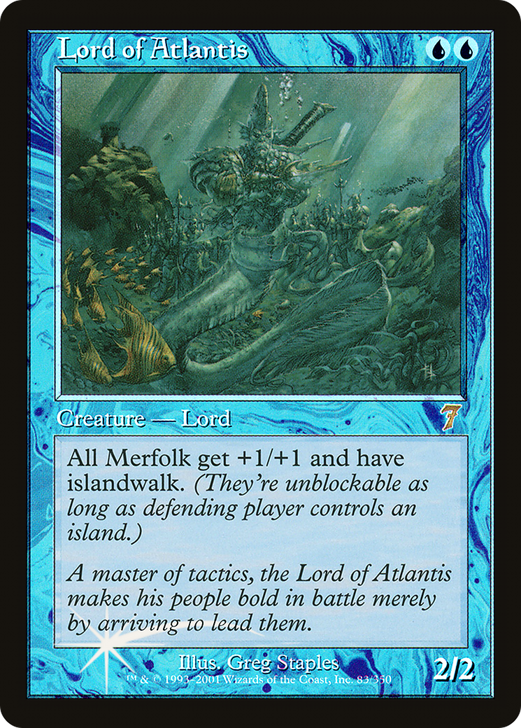 Lord of Atlantis (7ED-83★) - Seventh Edition Foil - Premium MTG Single from Wizards of the Coast - Just $32.39! Shop now at Game Crave Tournament Store