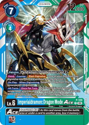 Imperialdramon: Dragon Mode Ace - P-109 (NYCC 2023 Demo Deck) (P-109) - Digimon Promotion Cards Foil - Premium Digimon Single from Bandai - Just $0.08! Shop now at Game Crave Tournament Store