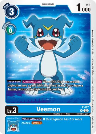 Veemon - P-117 (NYCC 2023 Demo Deck) (P-117) - Digimon Promotion Cards - Premium Digimon Single from Bandai - Just $0.08! Shop now at Game Crave Tournament Store