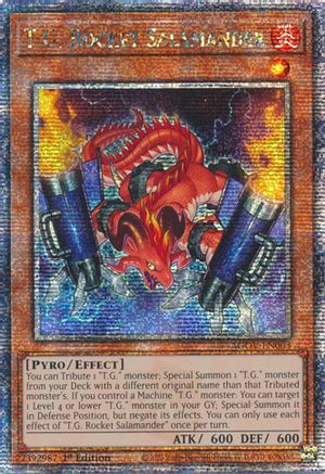 T.G. Rocket Salamander (Quarter Century Secret Rare) (AGOV-EN003) - Age of Overlord 1st Edition - Premium Yugioh Single from Konami - Just $4.70! Shop now at Game Crave Tournament Store