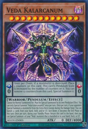Veda Kalarcanum (AGOV-EN005) - Age of Overlord 1st Edition - Premium Yugioh Single from Konami - Just $0.25! Shop now at Game Crave Tournament Store