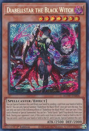 Diabellstar the Black Witch (AGOV-EN006) - Age of Overlord 1st Edition - Premium Yugioh Single from Konami - Just $2.58! Shop now at Game Crave Tournament Store