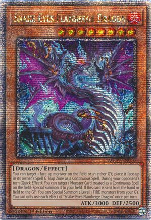 Snake-Eyes Flamberge Dragon (Quarter Century Secret Rare) (AGOV-EN010) - Age of Overlord 1st Edition - Premium Yugioh Single from Konami - Just $23.97! Shop now at Game Crave Tournament Store