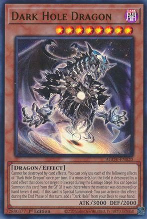 Dark Hole Dragon (AGOV-EN020) - Age of Overlord 1st Edition - Premium Yugioh Single from Konami - Just $0.48! Shop now at Game Crave Tournament Store
