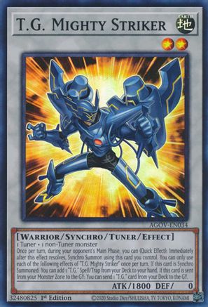 T.G. Mighty Striker (AGOV-EN034) - Age of Overlord 1st Edition - Premium Yugioh Single from Konami - Just $0.25! Shop now at Game Crave Tournament Store
