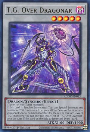 T.G. Over Dragonar (AGOV-EN035) - Age of Overlord 1st Edition - Premium Yugioh Single from Konami - Just $0.25! Shop now at Game Crave Tournament Store