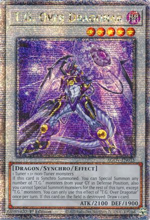 T.G. Over Dragonar (Quarter Century Secret Rare) (AGOV-EN035) - Age of Overlord 1st Edition - Premium Yugioh Single from Konami - Just $1.80! Shop now at Game Crave Tournament Store