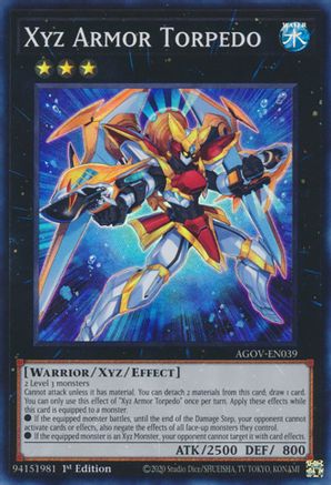 Xyz Armor Torpedo (AGOV-EN039) - Age of Overlord 1st Edition - Premium Yugioh Single from Konami - Just $0.45! Shop now at Game Crave Tournament Store