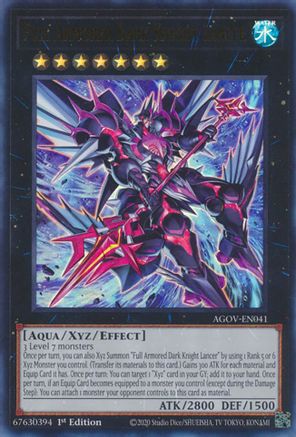 Full Armored Dark Knight Lancer (AGOV-EN041) - Age of Overlord 1st Edition - Premium Yugioh Single from Konami - Just $0.74! Shop now at Game Crave Tournament Store