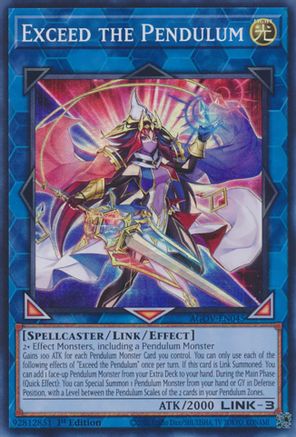 Exceed the Pendulum (AGOV-EN045) - Age of Overlord 1st Edition - Premium Yugioh Single from Konami - Just $0.56! Shop now at Game Crave Tournament Store