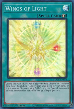 Wings of Light (AGOV-EN048) - Age of Overlord 1st Edition - Premium Yugioh Single from Konami - Just $0.35! Shop now at Game Crave Tournament Store