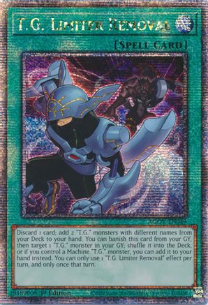 T.G. Limiter Removal (Quarter Century Secret Rare) (AGOV-EN049) - Age of Overlord 1st Edition - Premium Yugioh Single from Konami - Just $5.54! Shop now at Game Crave Tournament Store