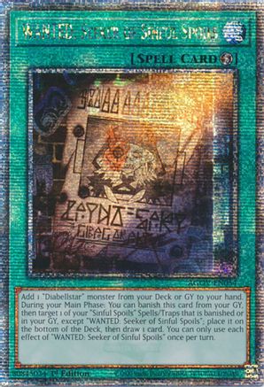 WANTED: Seeker of Sinful Spoils (Quarter Century Secret Rare) (AGOV-EN054) - Age of Overlord 1st Edition - Premium Yugioh Single from Konami - Just $141.60! Shop now at Game Crave Tournament Store