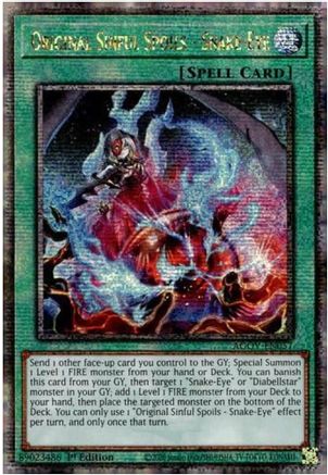 Original Sinful Spoils - Snake-Eye (Quarter Century Secret Rare) (AGOV-EN057) - Age of Overlord 1st Edition - Premium Yugioh Single from Konami - Just $15.18! Shop now at Game Crave Tournament Store