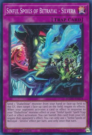 Sinful Spoils of Betrayal - Silvera (AGOV-EN074) - Age of Overlord 1st Edition - Premium Yugioh Single from Konami - Just $0.25! Shop now at Game Crave Tournament Store